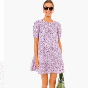 Pomander Place Tuckernuck Lilac Floral Quinn Mini Dress XS